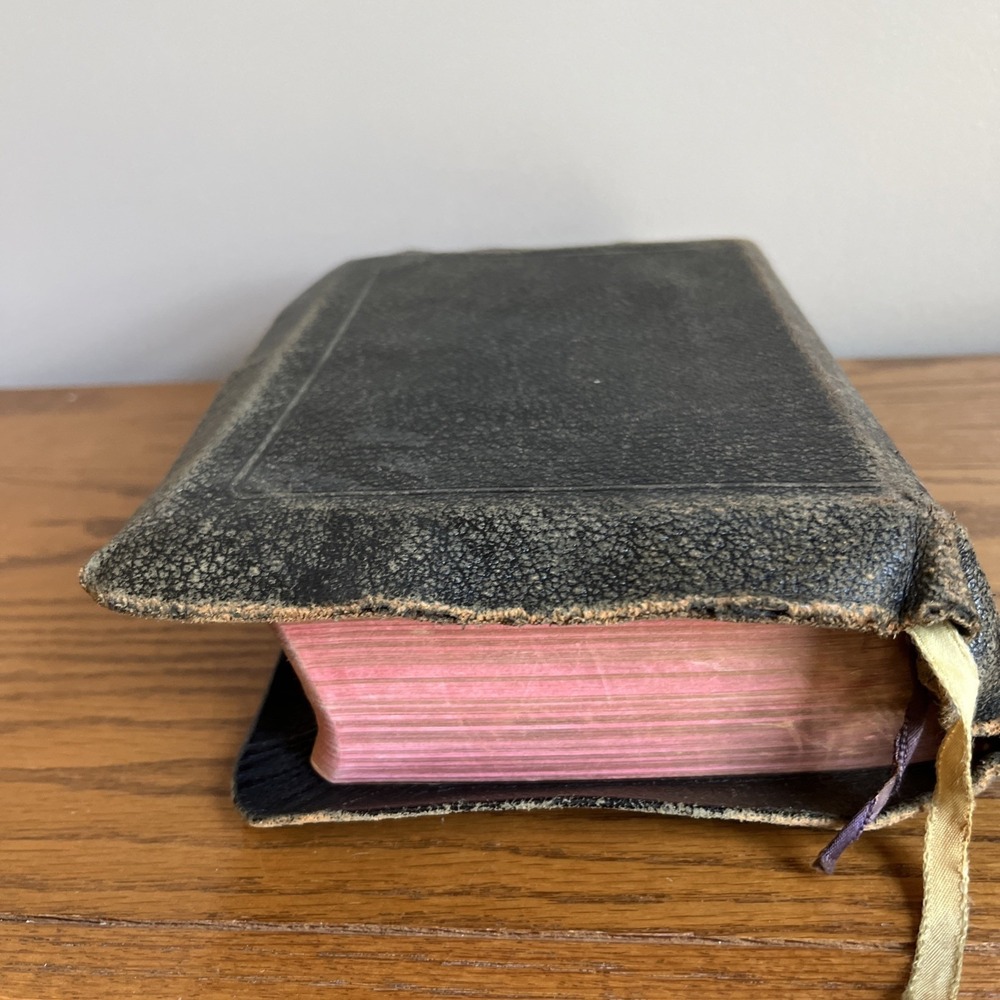 Vintage 1913 KJV Holy Bible Red Letter Master-Art Edition Leather Illustrated - Picture 5 of 16